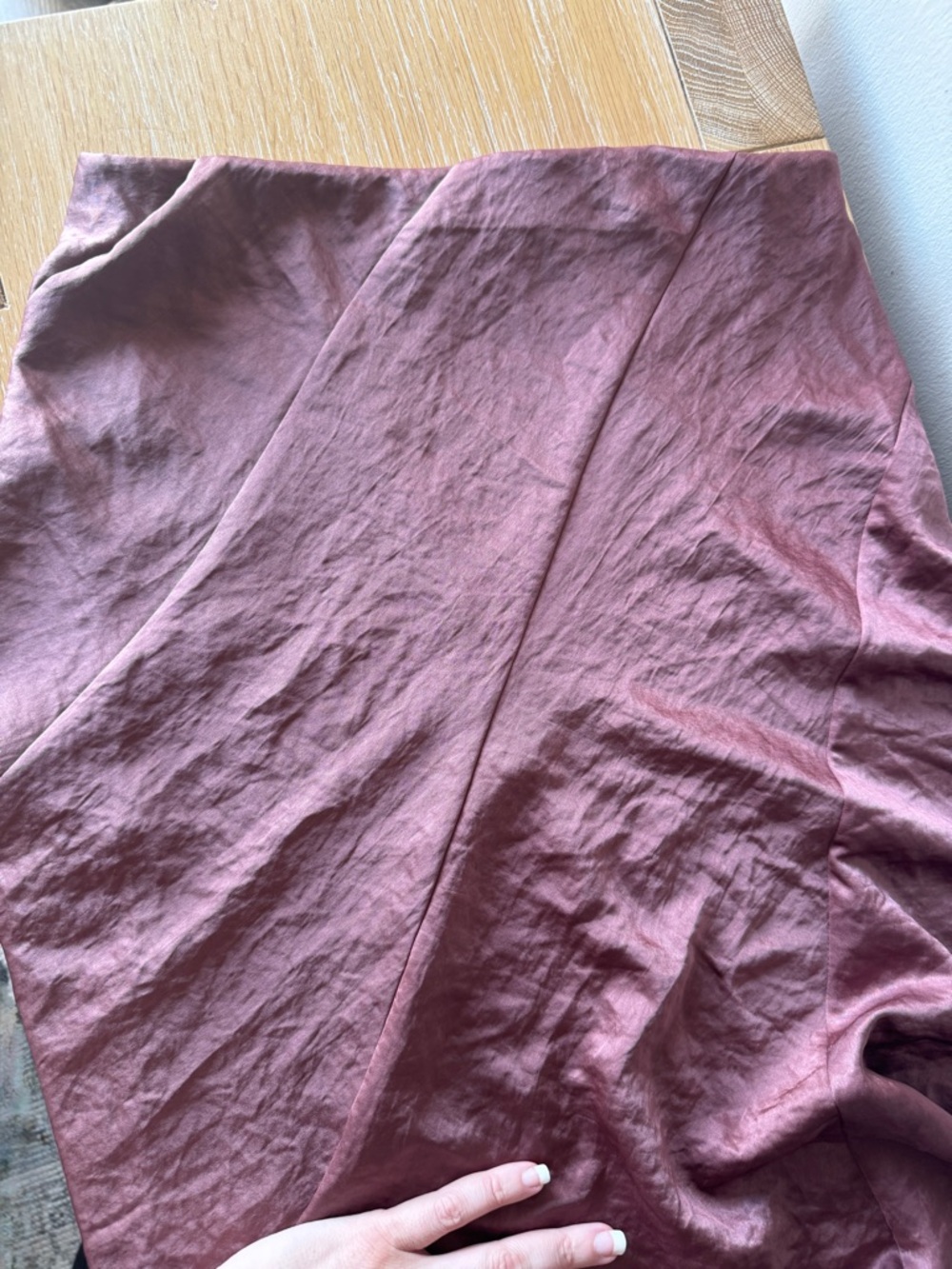 NWT! MADEWELL Women’s Bias-Cut Slip Midi Skirt in Satin, Burnt Soil, Size 2 - Picture 9 of 16